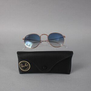 Ray Ban Frames Round Metal RB 3447 9202/3F 50 21 145 2N Goldtone W/ Case Frames